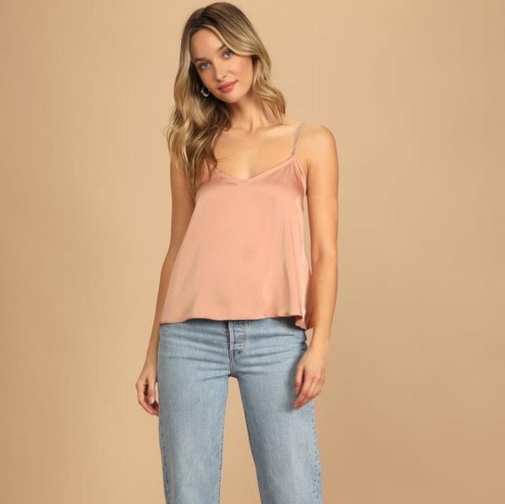 Lulu's Rhinestone Split Side Tank. Size Medium - image 6